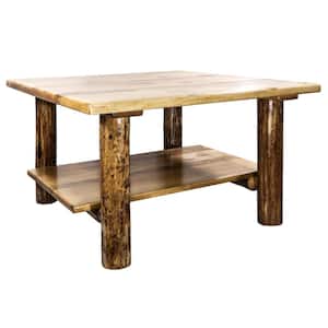 Glacier Country 32 in. Brown Medium Square Wood Coffee Table