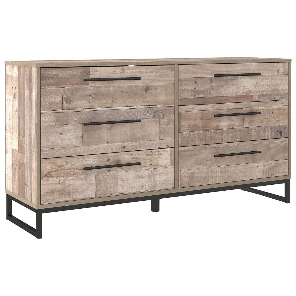 Benjara 16 In. Brown And Black 6-Drawer Wooden Dresser Without Mirror ...