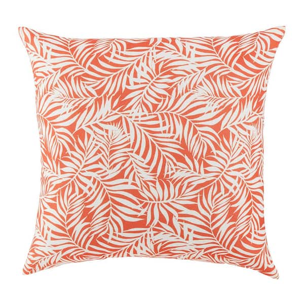 Hampton Bay Allover Palm Outdoor Throw Pillow (Set of 2)