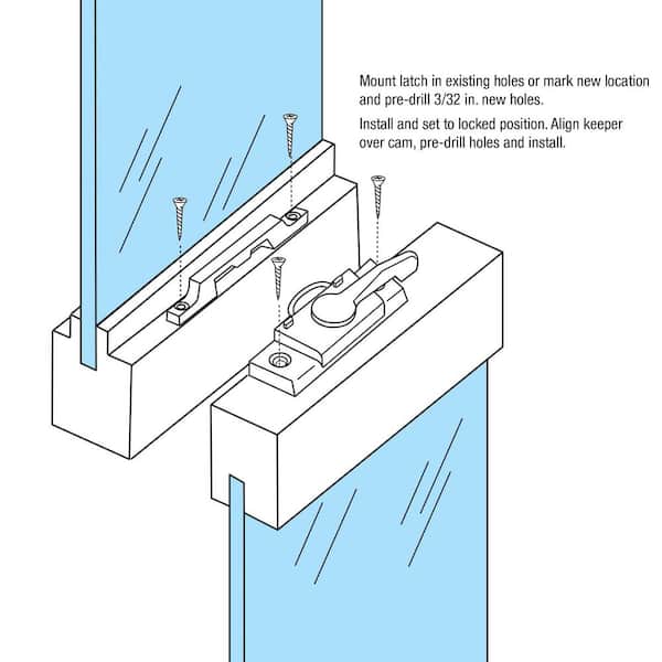 Prime-Line Vinyl Window Sash Lock, with Keeper, Diecast, White