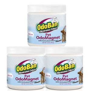 14 oz. OdoMagnet Odor Absorber with Activated Charcoal, Pet Odor Eliminator for Home, Bathroom, Fresh Air Scent (3-Pack)