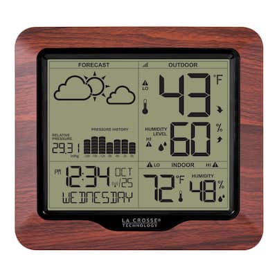 Wireless Backlight Digital Forecast Station with Pressure History and Graph