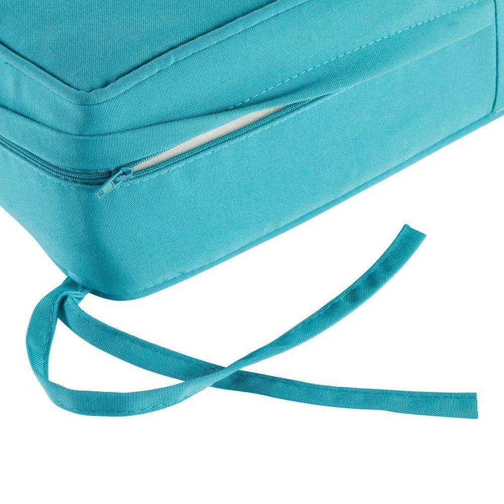 Teal Polyester Deep Seat Cushion Set for Outdoor Chairs