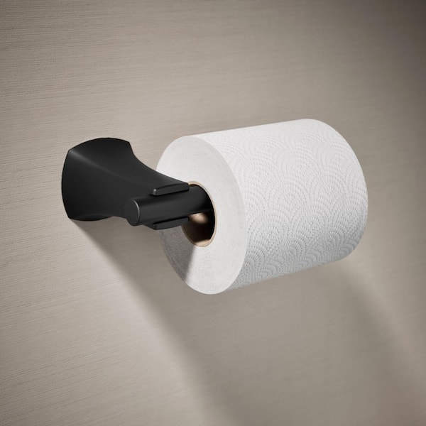 Rubicon Dual Mount Toilet Paper Holder in Matte Black