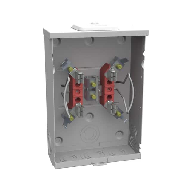 Milbank 125 Amp 4-Terminal Ringless Overhead/Underground Horn Bypass Meter Socket