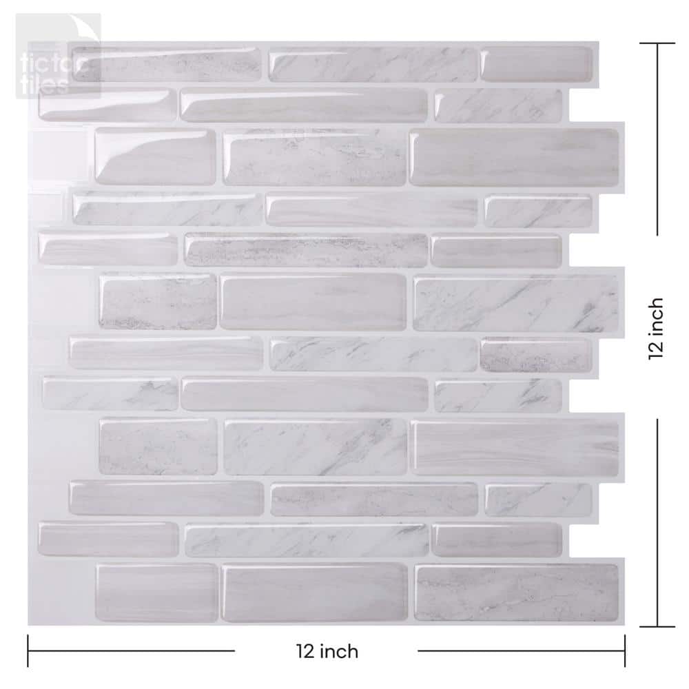 Gray Vinyl Peel and Stick Mosaic Wall Mural