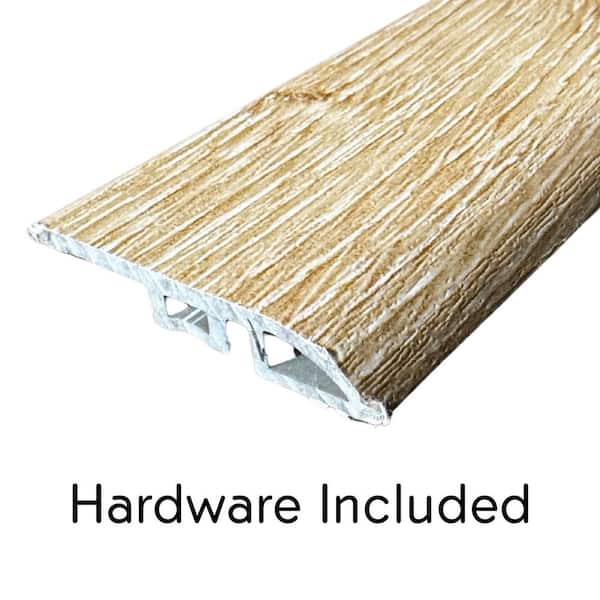 Hydrostop Natural Oak 0.2 in. T x 1.8 in. W x 94 in. L Waterproof PVC Reducer Molding