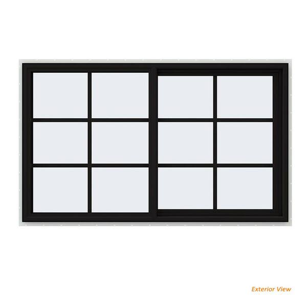 JELD-WEN 60 in. x 36 in. V-4500 Series Black FiniShield Vinyl