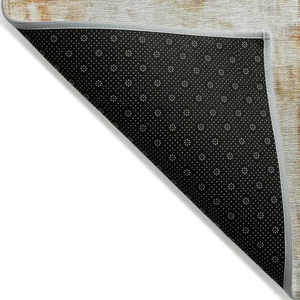 Copper Rectangular Washable Synthetic 5' x 7' Area Rug