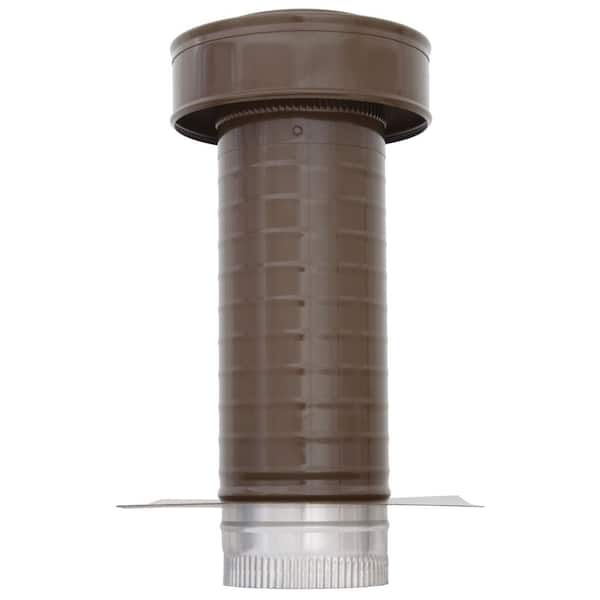 Active Ventilation 5 in. Dia. Aluminum Keepa Roof Jack with 2 in. Tail Pipe in Brown