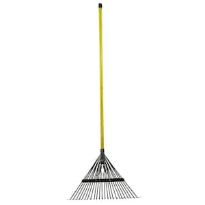 Heavy-Duty 54 in. 24-Tine Leaf Rake with Classic Fiberglass Handle (6-Pack)