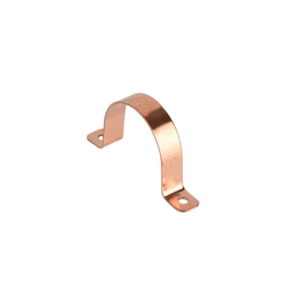 1-1/2 in. Copper 2-Hole Pipe Hanger Strap Stainless Steel