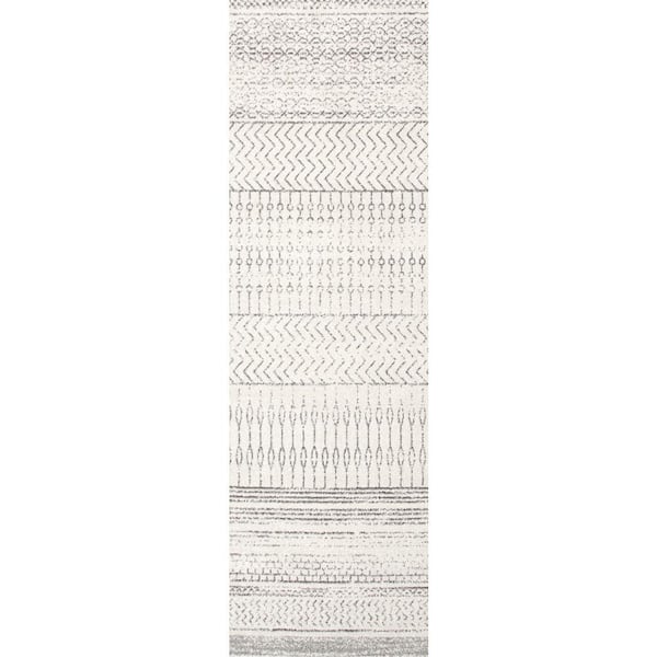 Home Decorators Collection Nova Stripes Gray 2 ft. x 6 ft. Rectangle Indoor Runner Rug