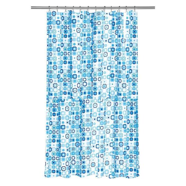 Croydex Shower Curtain in Geo Mosaic Blue