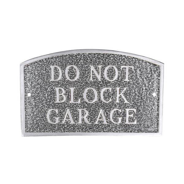 Montague Metal Products 5.5 in. x 9 in. Small Arch Do Not Block Garage Statement Plaque Sign - Swedish Iron