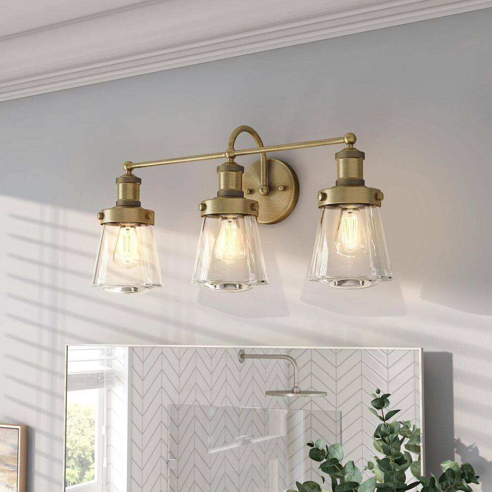Taylor 22.63" Old Satin Brass Dimmable Bathroom Vanity Light