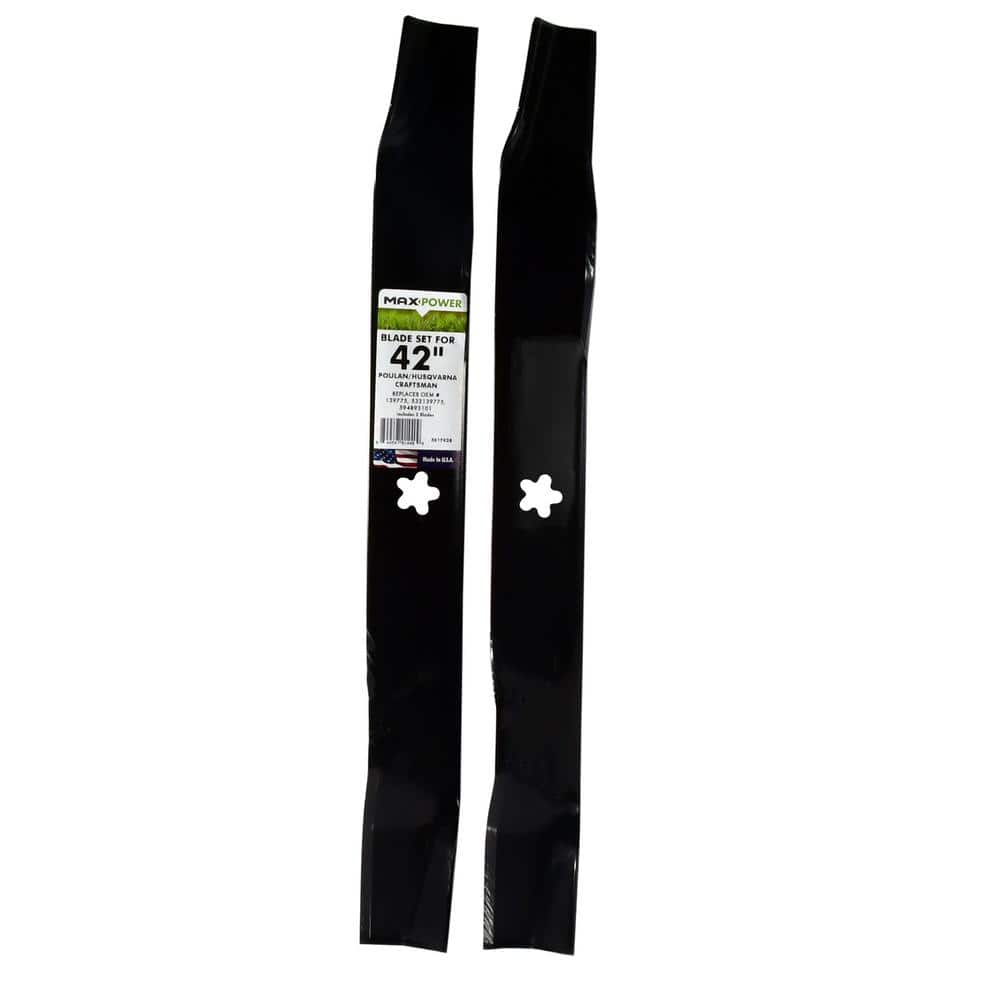 2 Blade Set for Many 42 in. Craftsman, Husqvarna, Poulan Mowers Replaces OEM #'s 139775 and 532139775 price history on PriceWatchPro