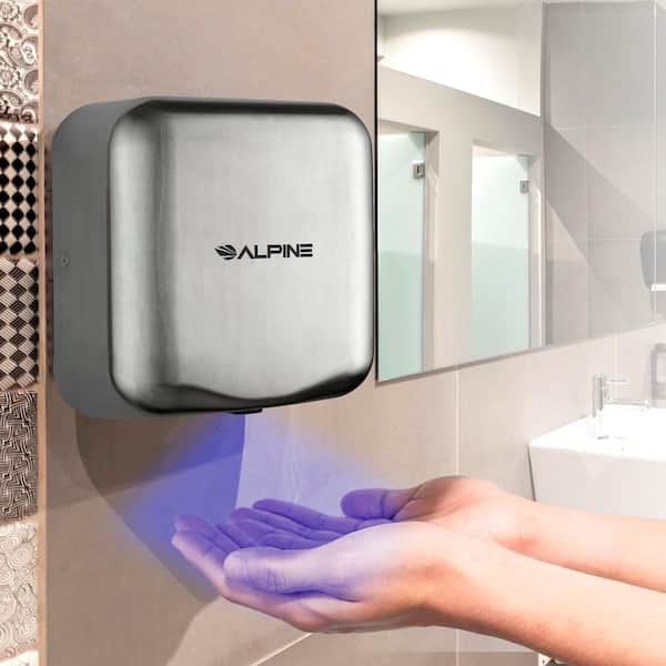 Hemlock Commercial Stainless Steel Brushed Automatic High-Speed Electric Hand Dryer (2-Pack)
