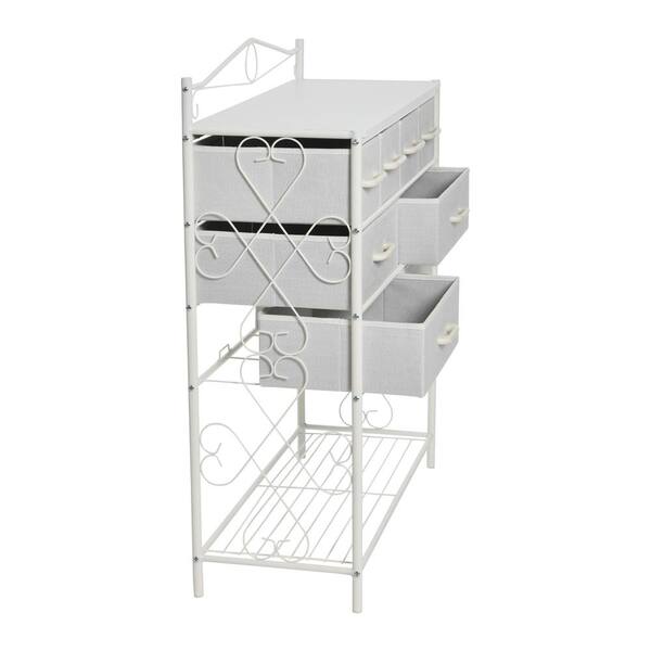 Victoria 8-Drawer Storage Tower, Narrow, Scandinavian White