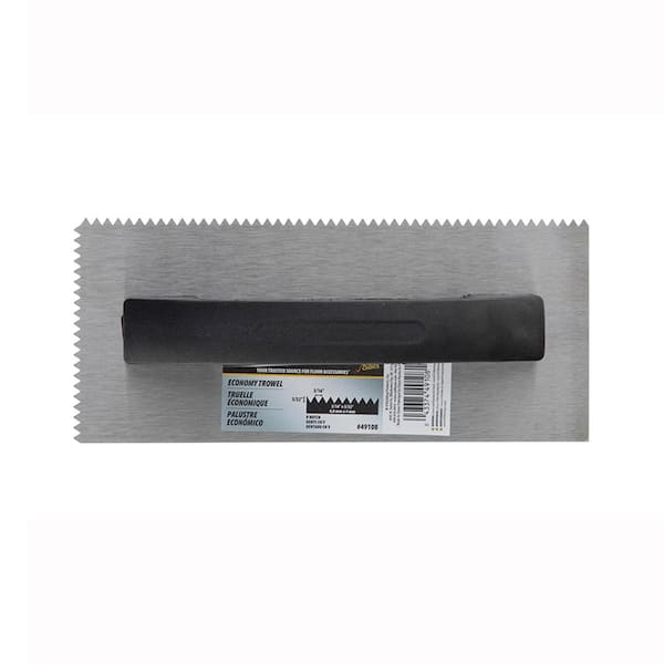 9 in. x 3/16 in. x 5/32 in. V-Notch Flooring Trowel