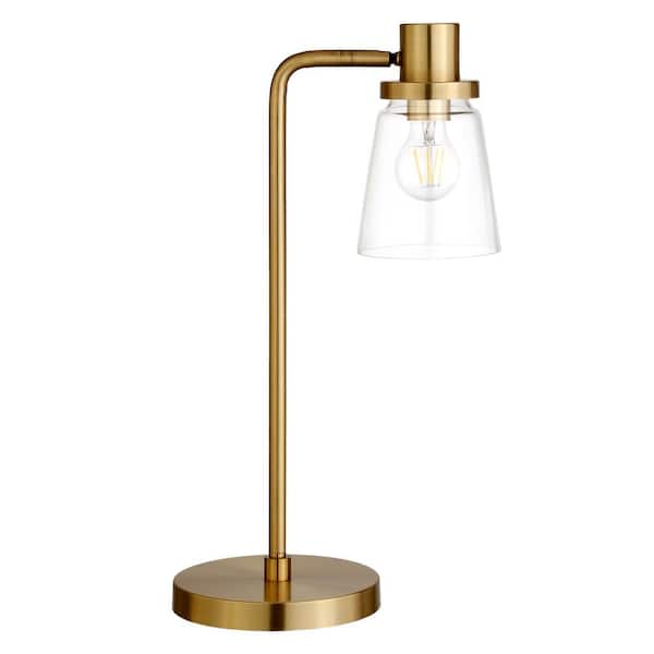Meyer&Cross Granville 21 in. Brass Table Lamp with Glass Shade