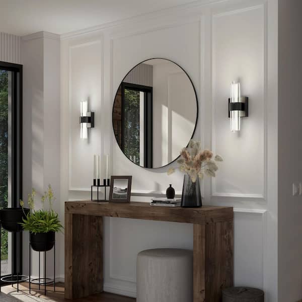 Dorado 4.72 in. 1-Light Matte Black 3CCT Integrated LED Wall Sconce Light Fixture