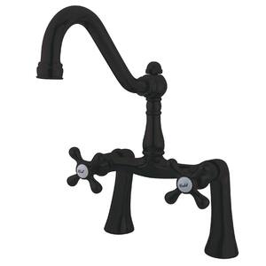 Restoration 7 in. 2-Handle Claw Foot Tub Faucet Center Deck Mount in Oil Rubbed Bronze