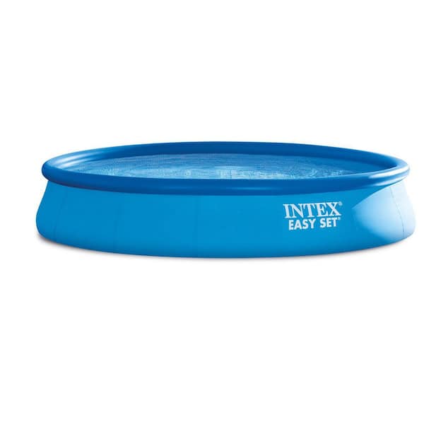 Intex 15 ft. x 33 in. Inflatable Swimming Pool with Filter Pump & 15 ft. Pool Cover (2-Pack), Round