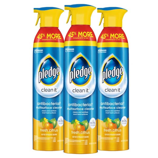 Pledge 14.2 oz. Fresh Citrus Antibacterial All-Purpose Cleaner Spray (3 Pack)