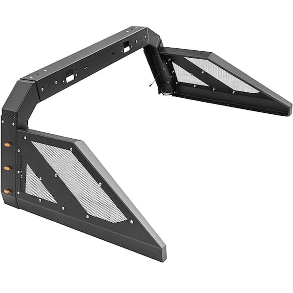 SKYSHALO Truck Roll Bar Chase Rack Adjustable with 6-Amber Auxiliary Side Marker Lamps, Universal Fit for Pickup Trucks