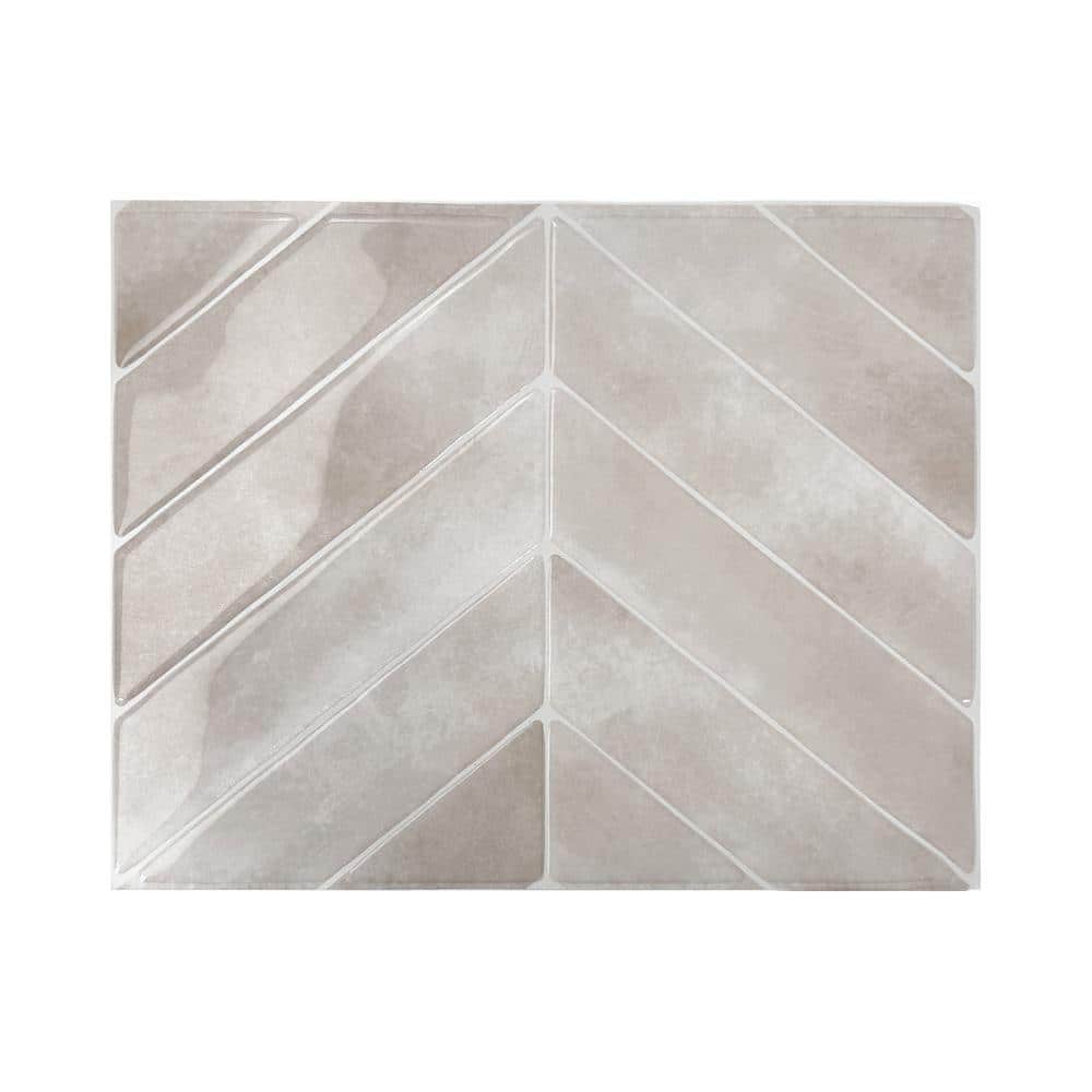 Pink Matte Chevron Peel and Stick Backsplash Tile Set