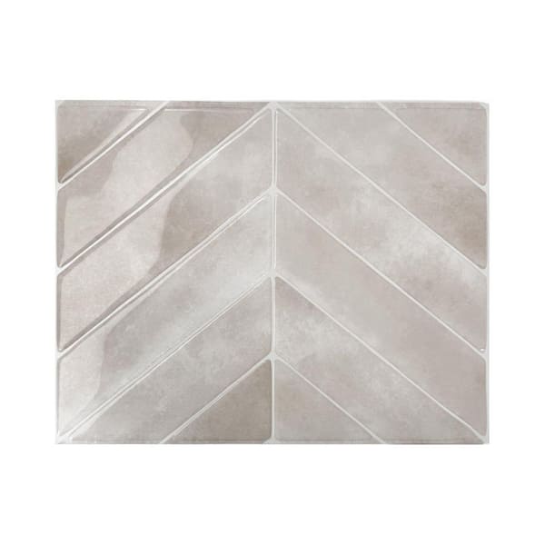 smart tiles Chevron Viby 11.43 in. x 9 in. Vinyl Peel and Stick Tile (2.8 sq. ft. / 4-Pack)