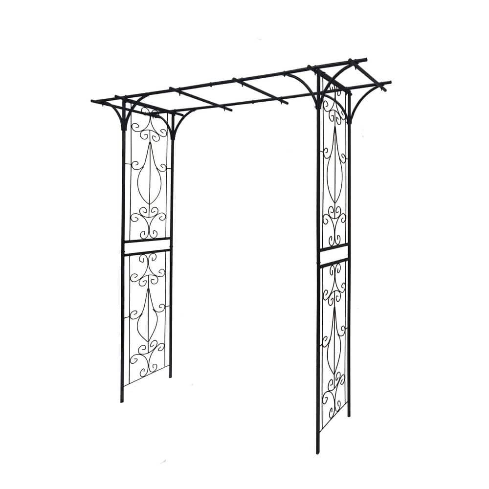 80.3 x 81.1 in. Garden Trellis, Metal Garden Arch, Climbing Plants Support 