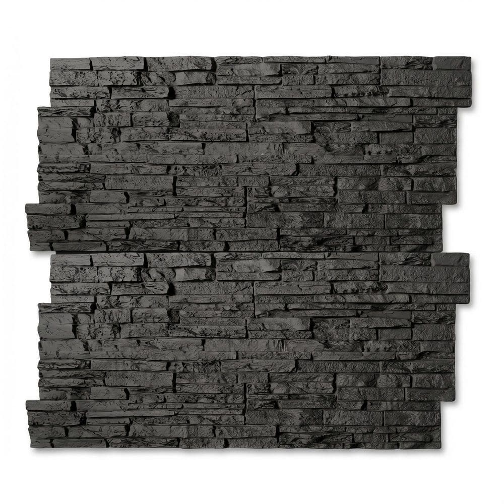 FUFU&GAGA Modern 1 in. T x 2 ft. x 4 ft. Space Black Polyurethane
