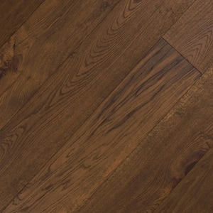 Wire Brushed Dawn Oak 3/8 in. T x 7.5 in. Wx Varying L Click Lock Exotic Engineered Hardwood Flooring (30.92 sq.ft/case)