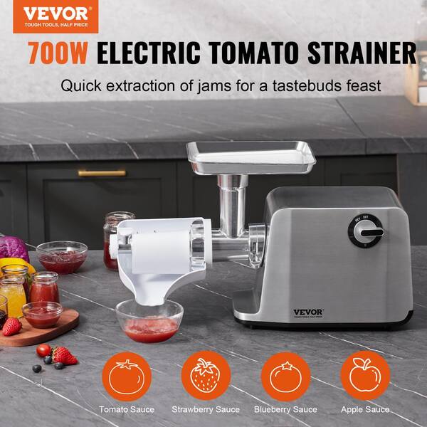 VEVOR Electric Tomato 45 mm Commercial Grade 700 Watt Tomato Sauce