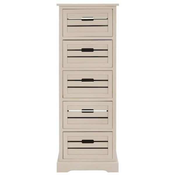 SAFAVIEH Sarina 5-Drawer Off-White Chest