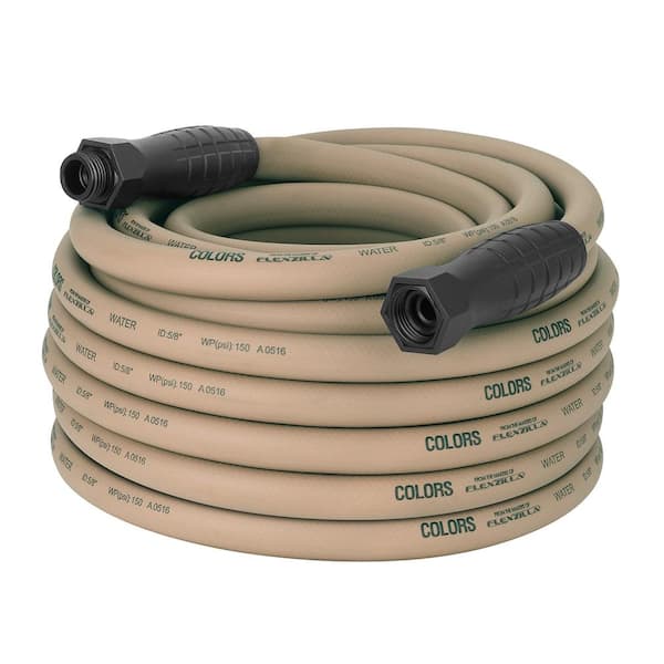 Colors Series 5/8 in. x 75 ft. 3/4 in. 11-1/2 GHT Fittings Garden Hose with SwivelGrip in Brown Mulch
