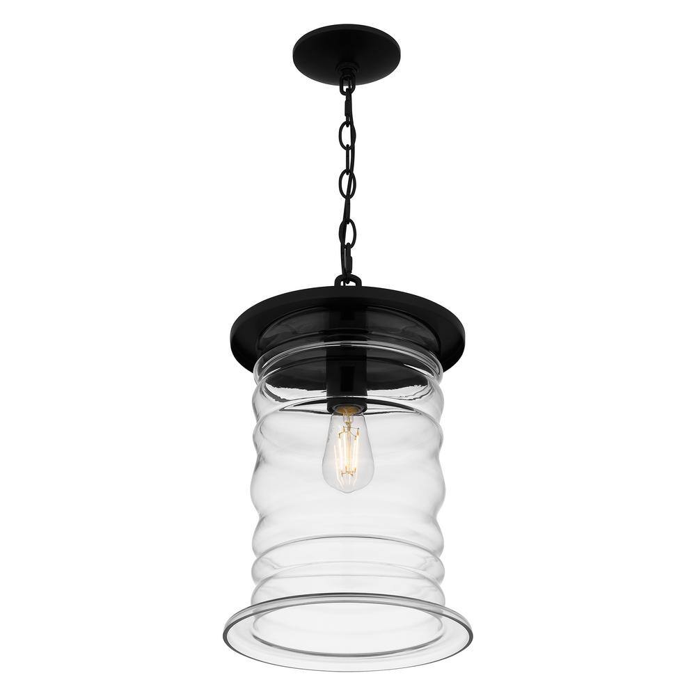 Noland Matte Black Glass Mini Pendant Light
