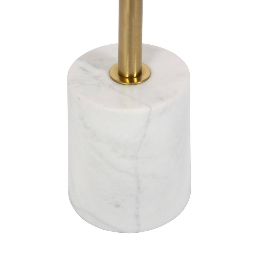 Gold and White Marble Mirrored Drink Table