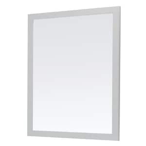Juniper 22 in. W x 32 in. H Rectangular Framed Wall-mount Bathroom Vanity Mirror in Dove Gray
