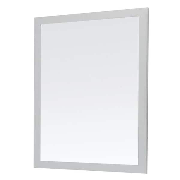 Cahaba Juniper 22 in. W x 32 in. H Rectangular Framed Wall-mount Bathroom Vanity Mirror in Dove Gray