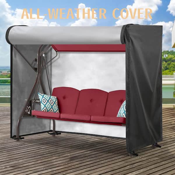 OVCRNIBI Patio Swing Cover 59 Height Heavy-Duty Waterproof