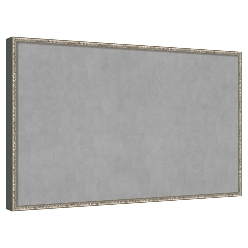 Belvedere Silver 41 in. x 25 in. Wood Framed Magnetic Metal Memo Board price history on PriceWatchPro