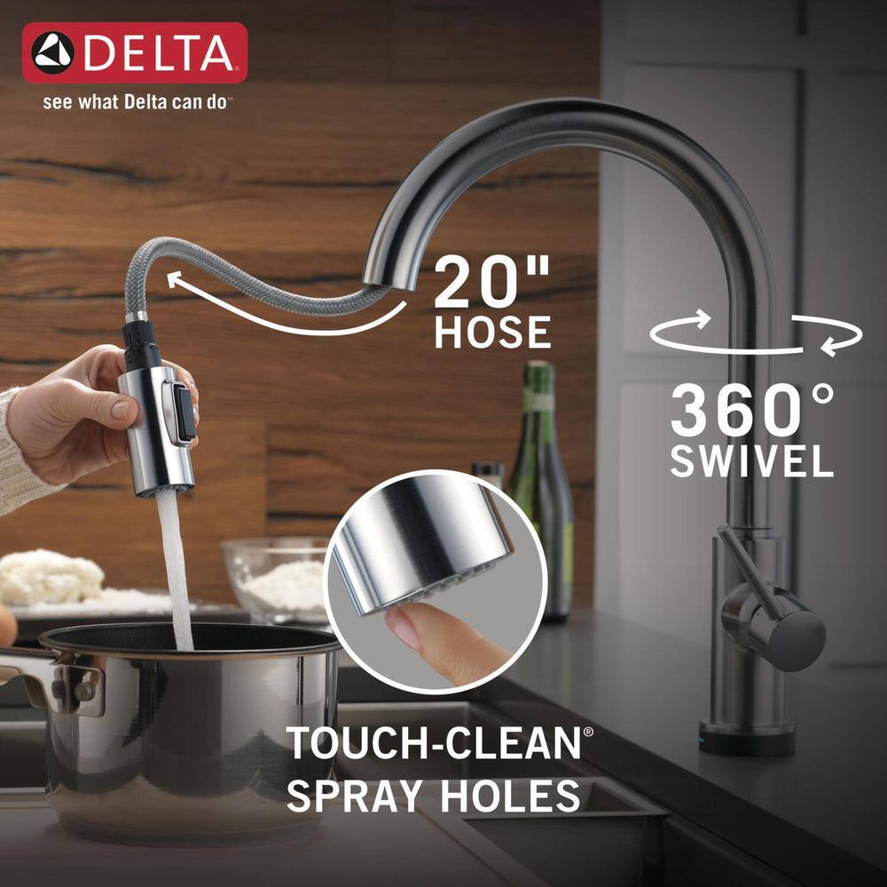 Stainless Steel Modern Pull-Down Kitchen Faucet with Spray