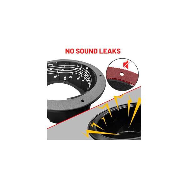 6 5 Angled Speaker Enclosures Boxes Pods Surface Mount Universal Painted Gloss Black Smaller Custom Mount Door Kick Panel Rear Deck 2pcs Hole Cut