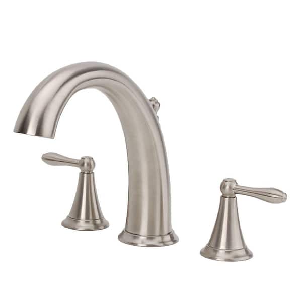 Fontaine Montbeliard 2-Handle Deck-Mount Roman Tub Faucet in Brushed Nickel