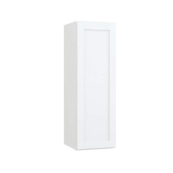 Hampton Bay Courtland 12 in. W x 12 in. D x 36 in. H Assembled Shaker Wall Kitchen Cabinet in Polar White