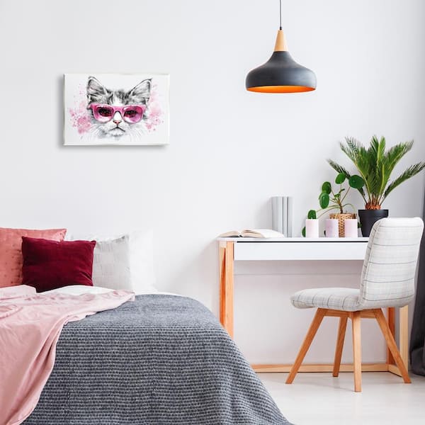 Cool Cat with Sunglasses by LSR Creative Studio Unframed Animal Graphic Art Print 13 in. x 19 in.