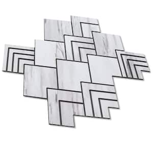 Rome Multi-Color 10.07 in. x 10.43 in. 4 mm Stone Peel and Stick Backsplash Tile (5.84 sq. ft./8-Pack)